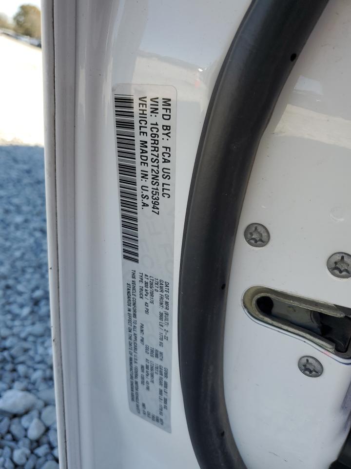 2022 Ram 1500 Classic Tradesman VIN: 1C6RR7ST2NS153947 Lot: 91839575