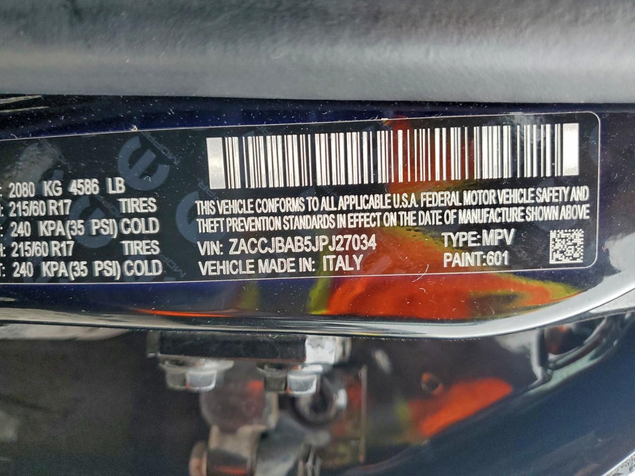 2018 Jeep Renegade Sport VIN: ZACCJBAB5JPJ27034 Lot: 93187815