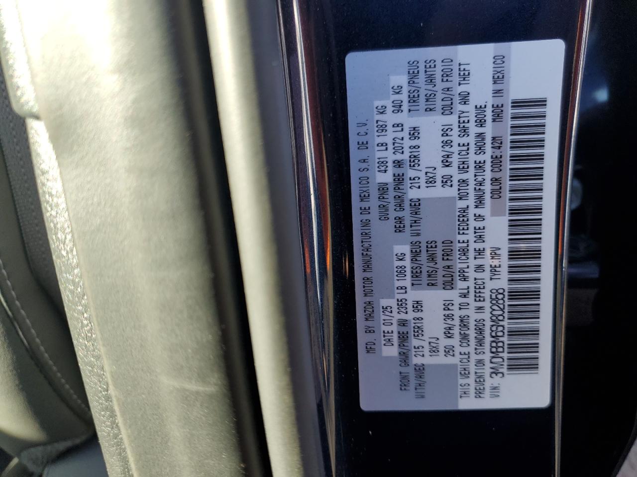 2025 Mazda Cx-30 Select VIN: 3MVDMBBM6SM802858 Lot: 90743155