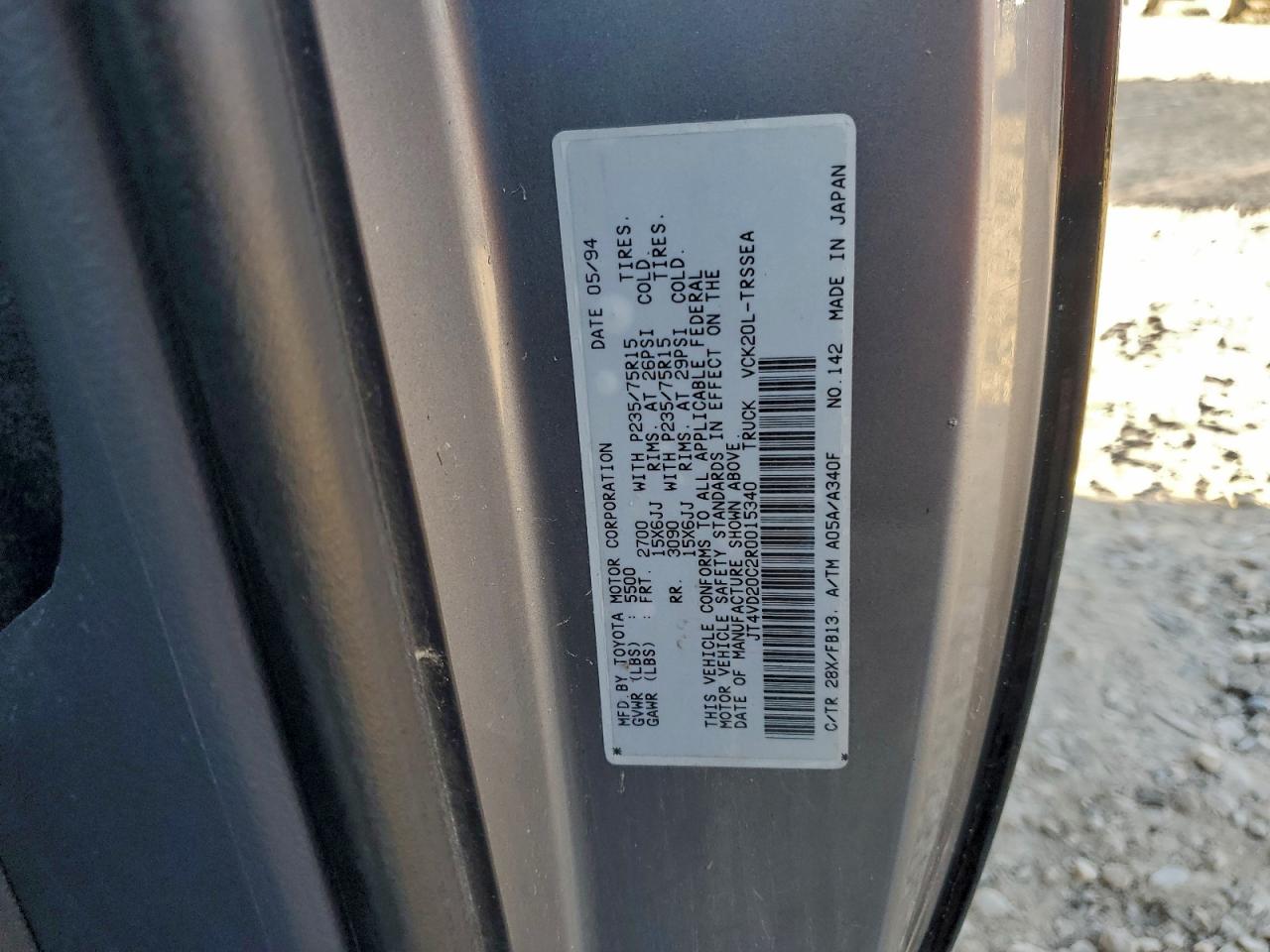 1994 Toyota T100 Sr5 VIN: JT4VD20C2R0015340 Lot: 94135385