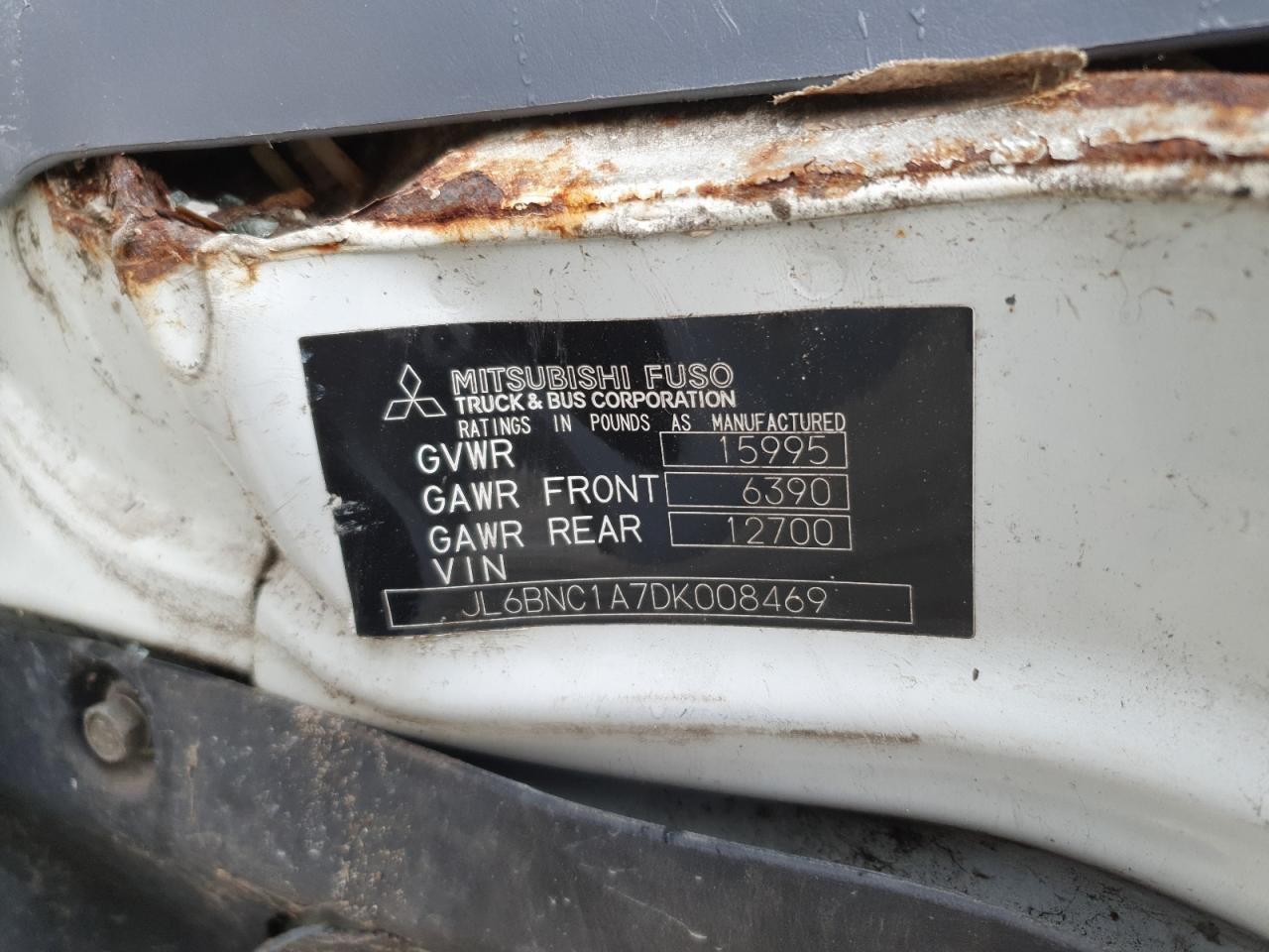 2013 Mitsubishi Fuso Truck Of America Inc Fe Fec72S VIN: JL6BNC1A7DK008469 Lot: 85643945