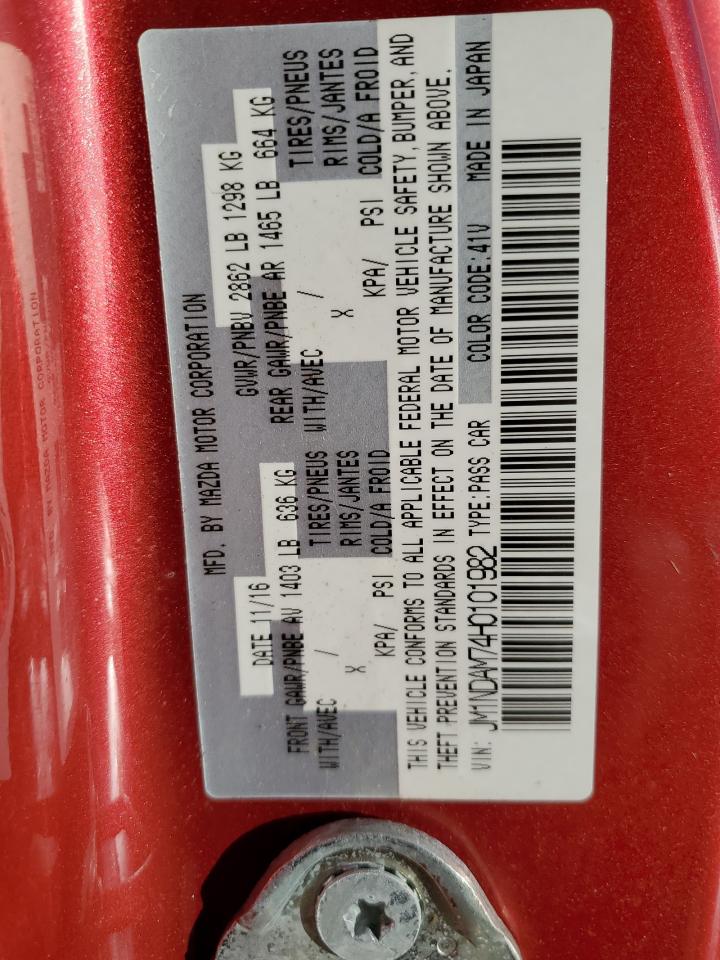 2017 Mazda Mx-5 Miata Grand Touring VIN: JM1NDAM74H0101982 Lot: 93267575