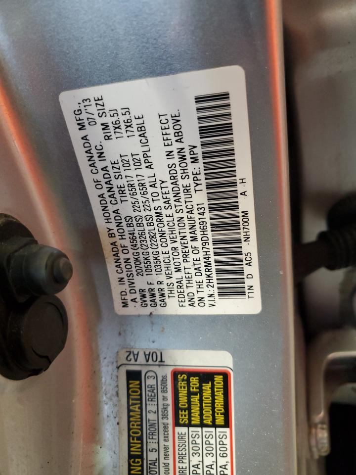 2013 Honda Cr-V Exl VIN: 2HKRM4H79DH691431 Lot: 91867395