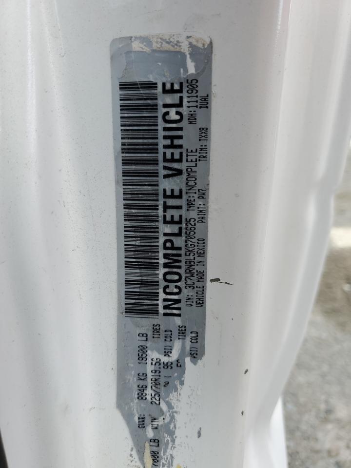 2019 Ram 5500 Truck Cab And Chassis VIN: 3C7WRNBL5KG705625 Lot: 91690205