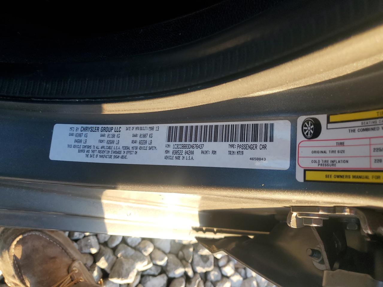 2013 Chrysler 200 Touring VIN: 1C3CCBBB3DN676437 Lot: 85431585