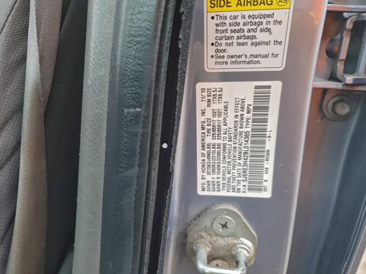 2011 Honda Cr-V Se VIN: 5J6RE3H42BL014365 Lot: 93825375