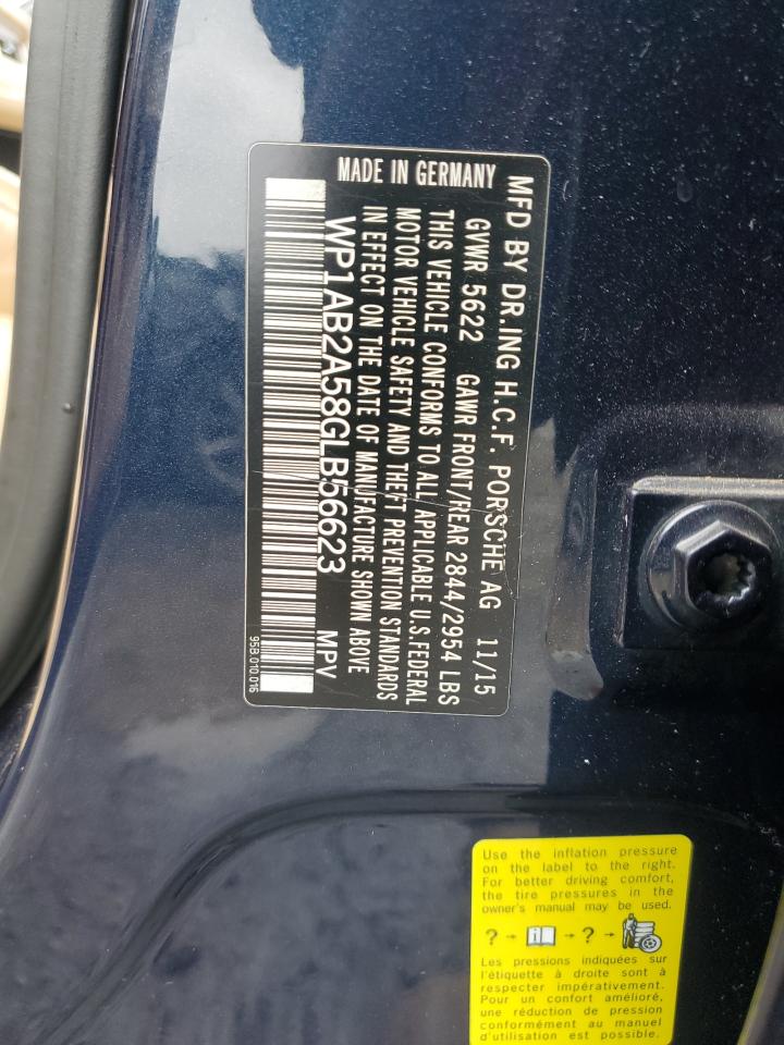 2016 Porsche Macan S VIN: WP1AB2A58GLB56623 Lot: 92384475