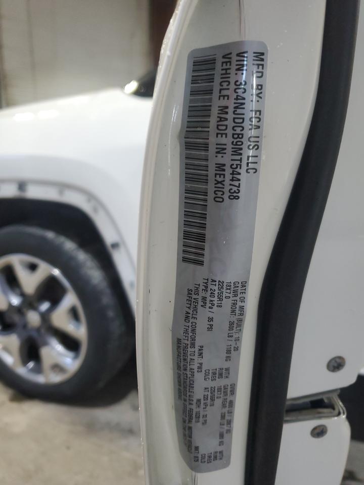 2021 Jeep Compass Limited VIN: 3C4NJDCB9MT544738 Lot: 90924255