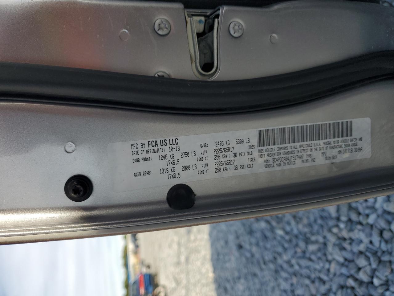 2018 Dodge Journey Se VIN: 3C4PDCAB4JT517407 Lot: 92382585