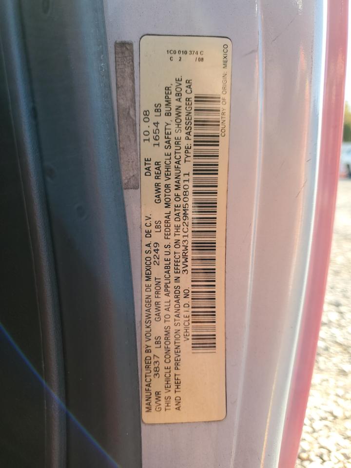 2009 Volkswagen New Beetle S VIN: 3VWRW31C29M508011 Lot: 91275525