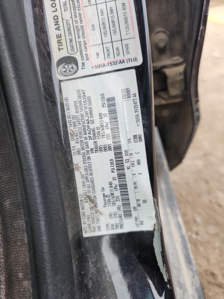 2015 Ford Fiesta S VIN: 3FADP4AJ9FM163947 Lot: 93291305