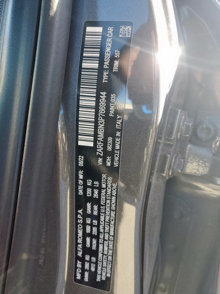 2023 Alfa Romeo Giulia Ti VIN: ZARFAMBN3P7669944 Lot: 91177725