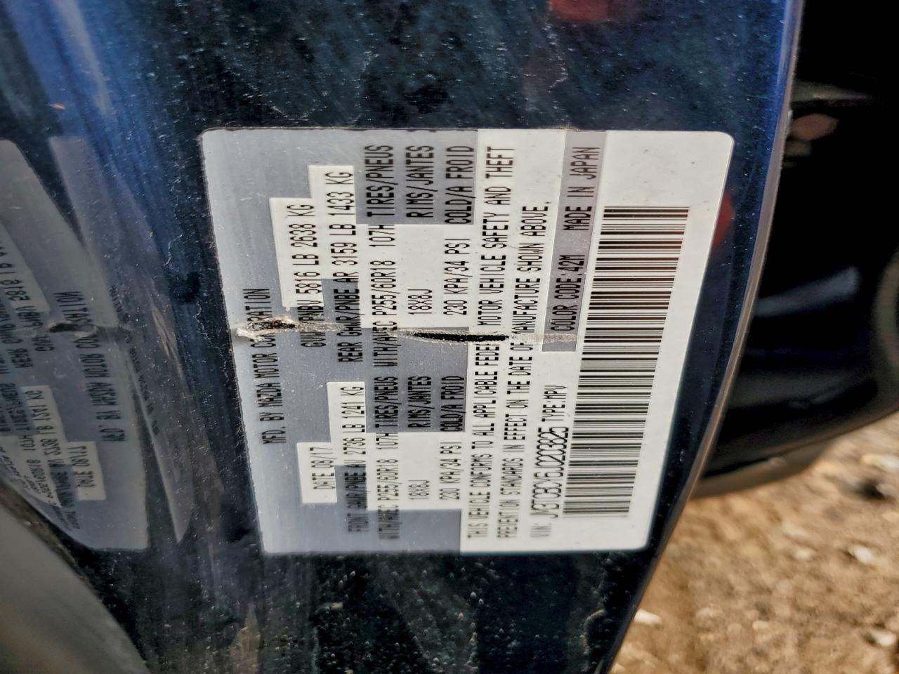 2018 Mazda Cx-9 Touring VIN: JM3TCBCY6J0203825 Lot: 94046665