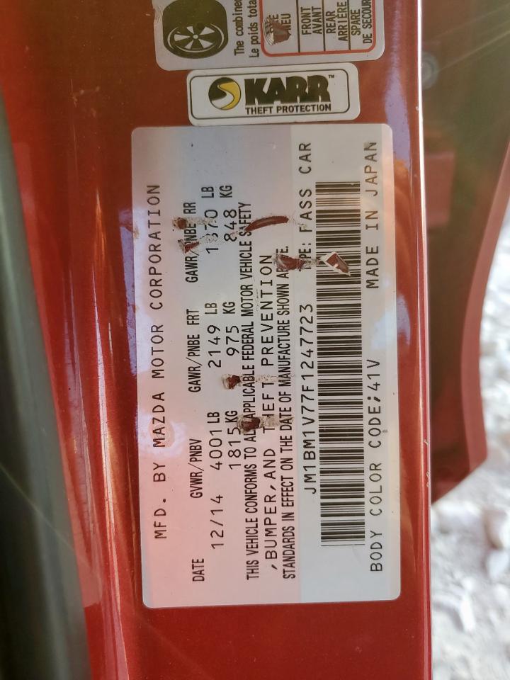 2015 Mazda 3 Touring VIN: JM1BM1V77F1247723 Lot: 91459205