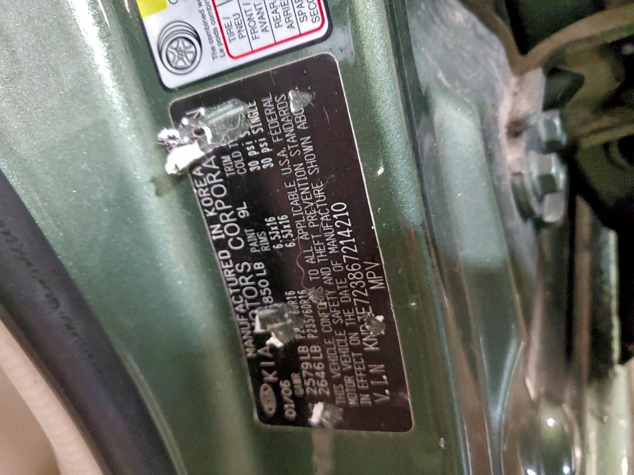 2006 Kia New Sportage VIN: KNDJE723867214210 Lot: 91322345