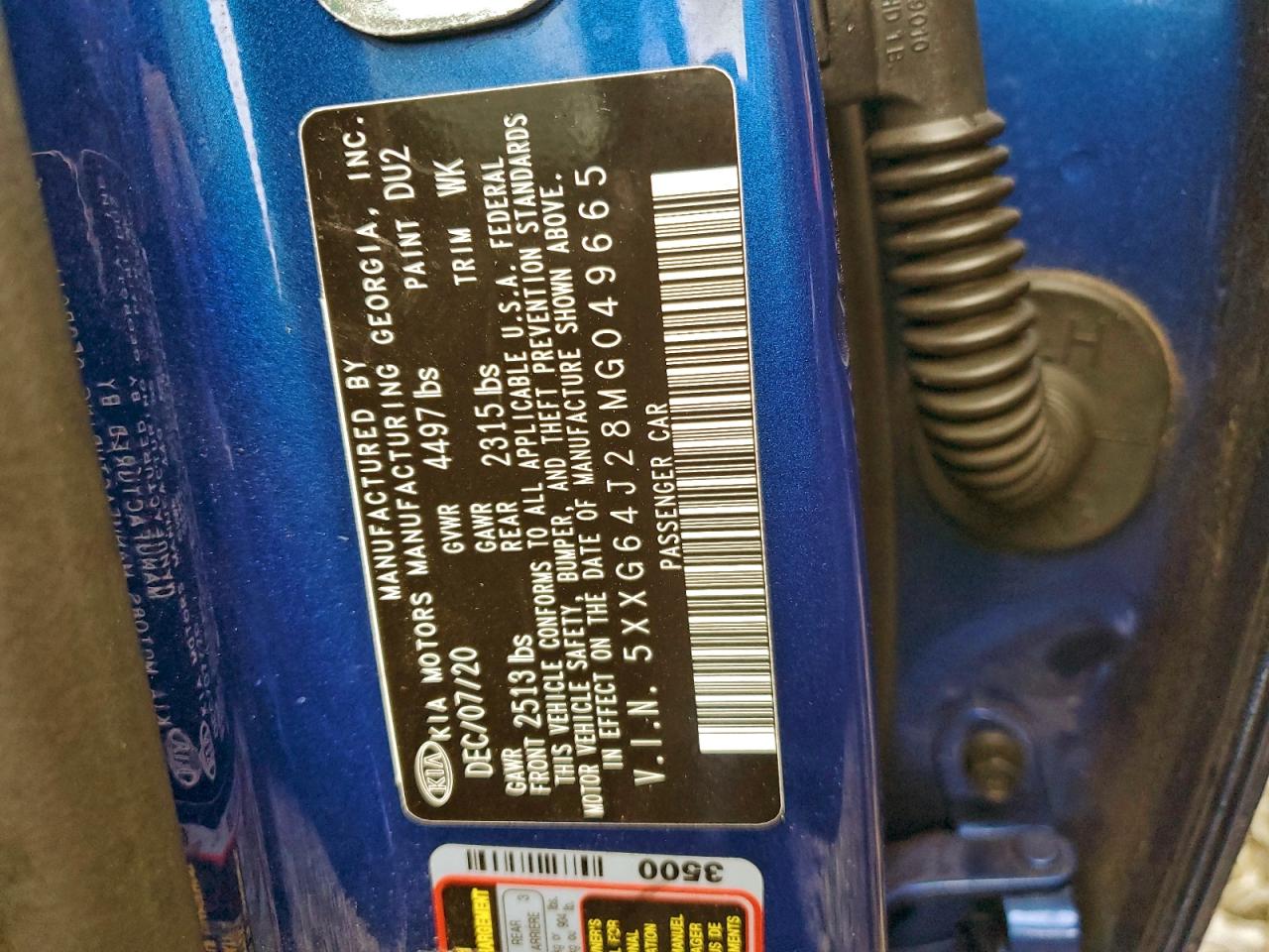 2021 Kia K5 Gt Line VIN: 5XXG64J28MG049665 Lot: 94542475