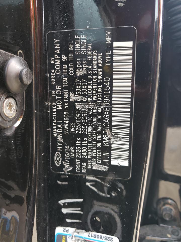 2014 Hyundai Tucson Gls VIN: KM8JUCAGXEU941540 Lot: 91115065