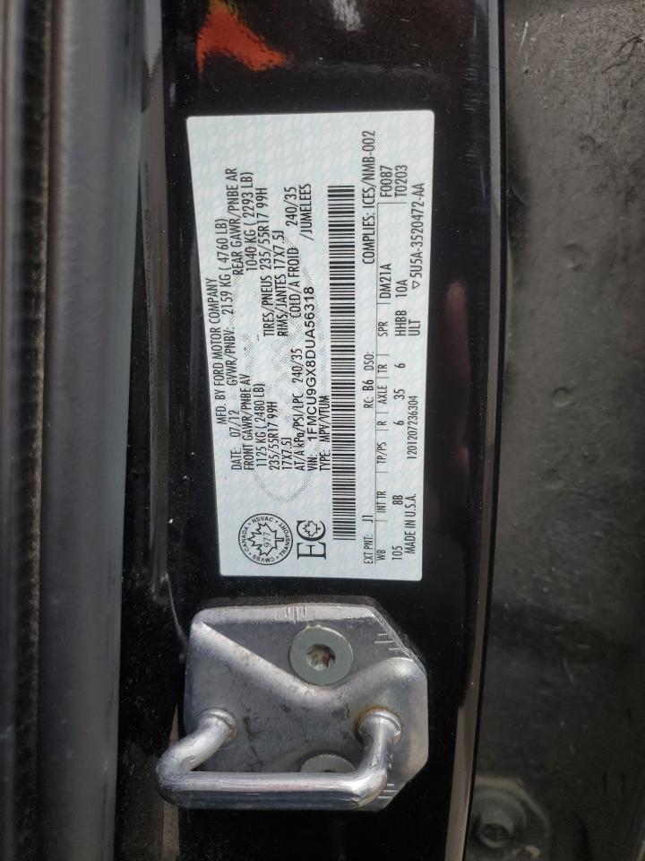 2013 Ford Escape Se VIN: 1FMCU9GX8DUA56318 Lot: 93371025