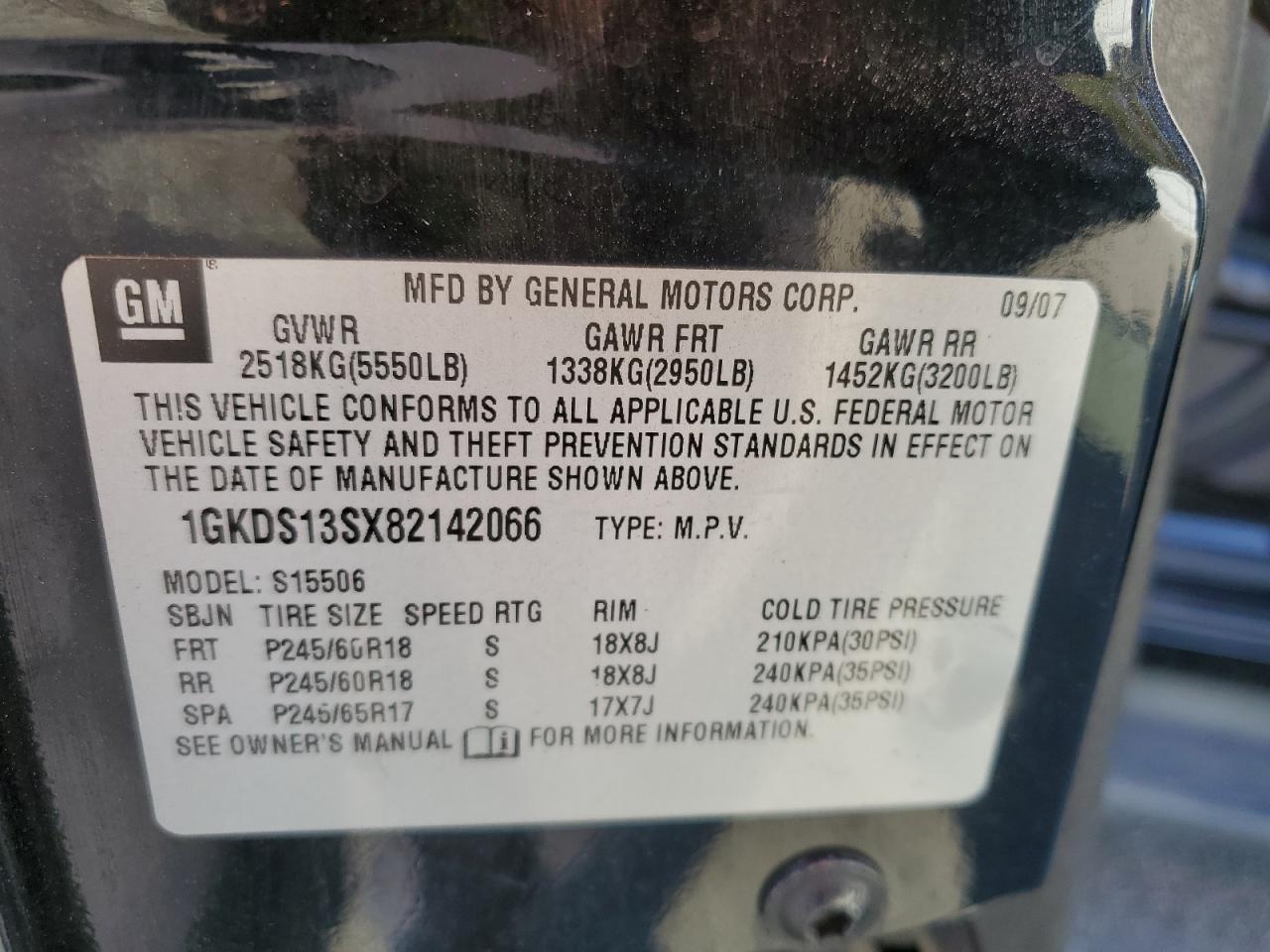 2008 GMC Envoy VIN: 1GKDS13SX82142066 Lot: 94231735