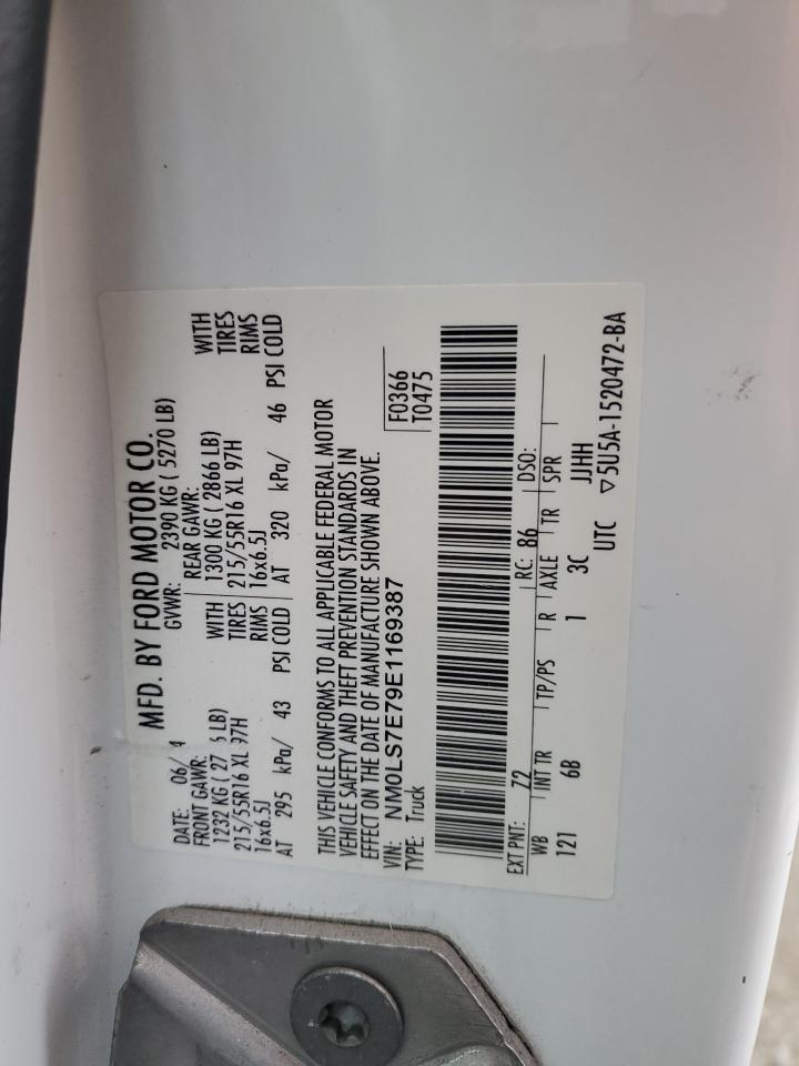 2014 Ford Transit Co Utility / Service Van VIN: NM0LS7E79E1169387 Lot: 93083265