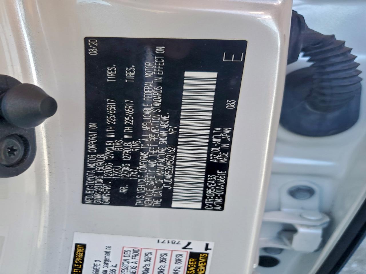 2021 Lexus Nx 300 Base VIN: JTJDARBZ8M5021621 Lot: 94379005