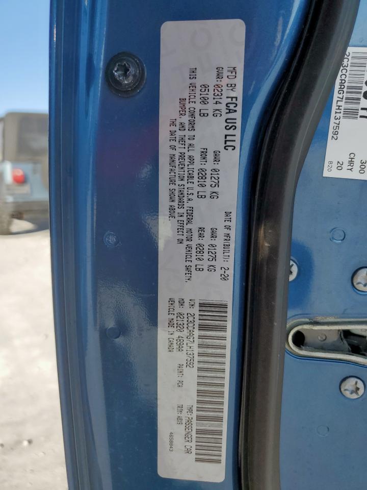 2020 Chrysler 300 Touring VIN: 2C3CCAAG7LH137592 Lot: 92877355