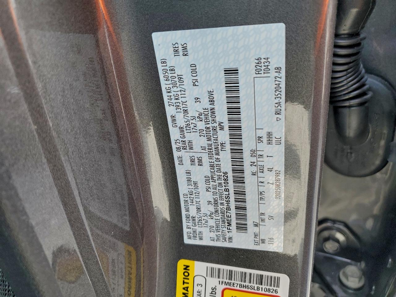 2025 Ford Bronco Big Bend VIN: 1FMEE7BH6SLB10826 Lot: 94238835