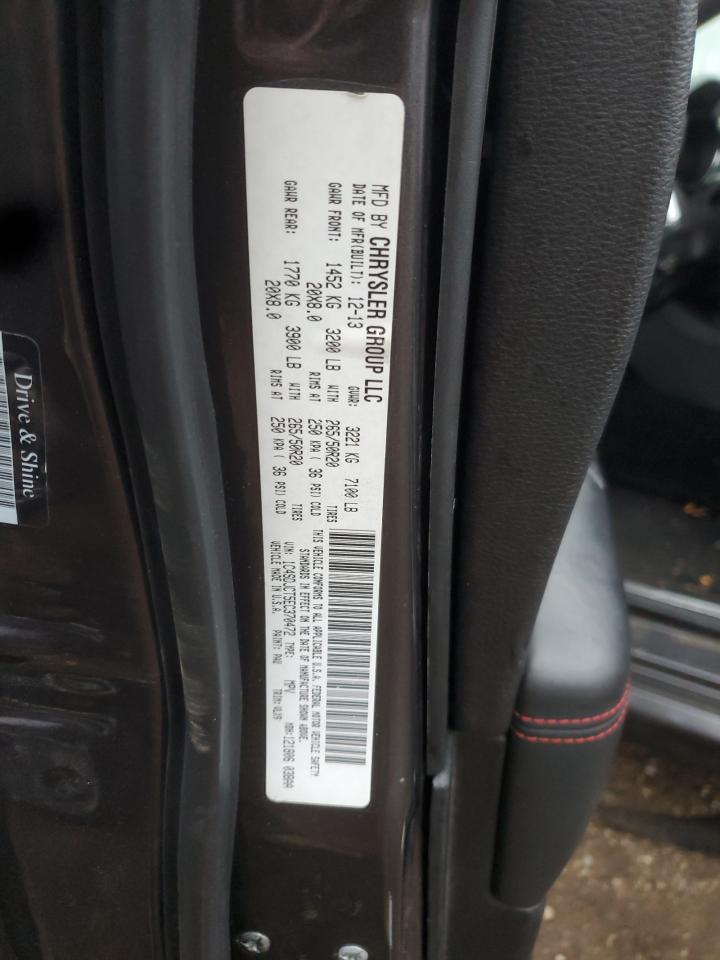 2014 Dodge Durango R/T VIN: 1C4SDJCT5EC370472 Lot: 93347745