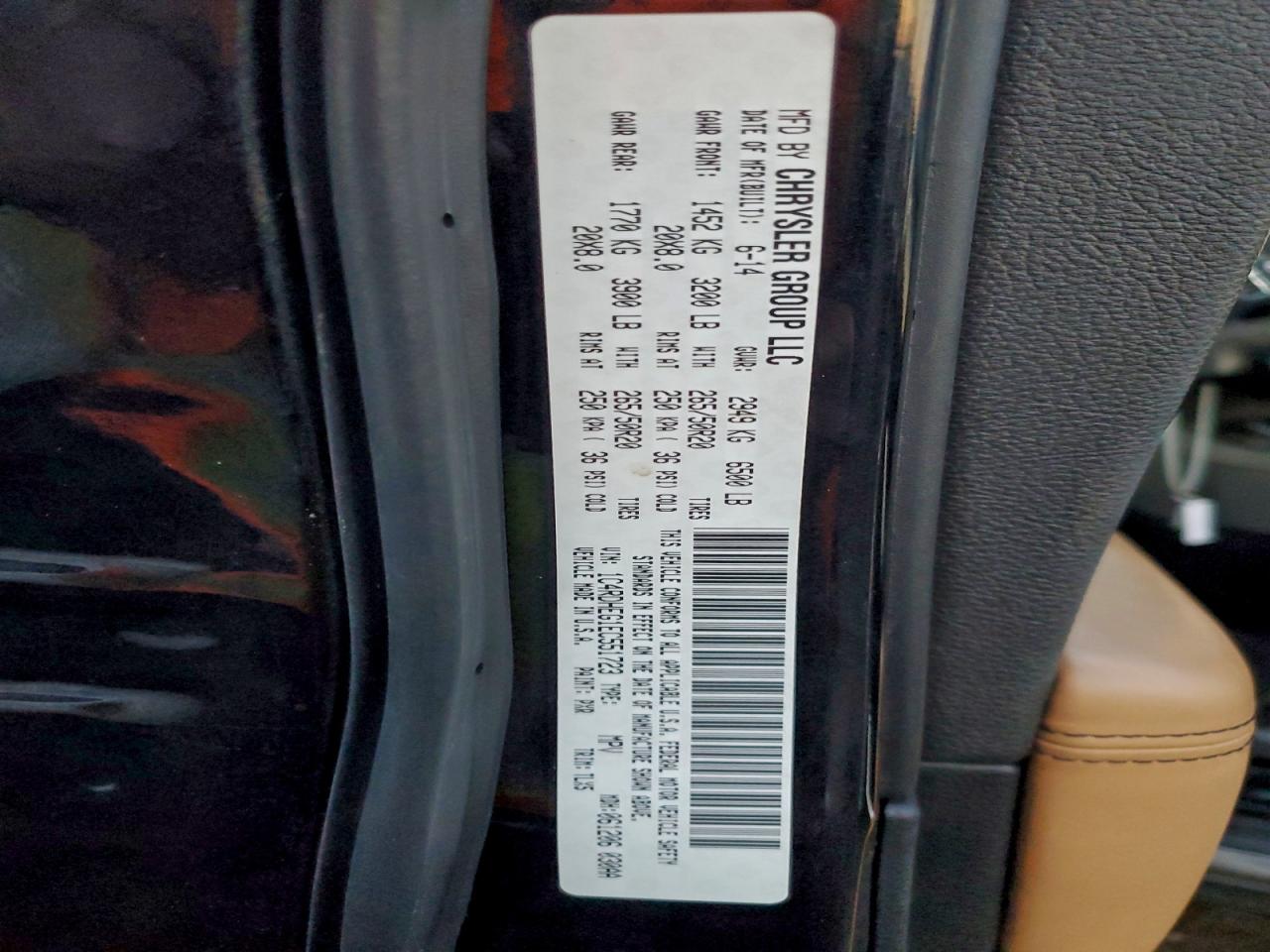 2014 Dodge Durango Citadel VIN: 1C4RDHEG1EC551723 Lot: 94296815