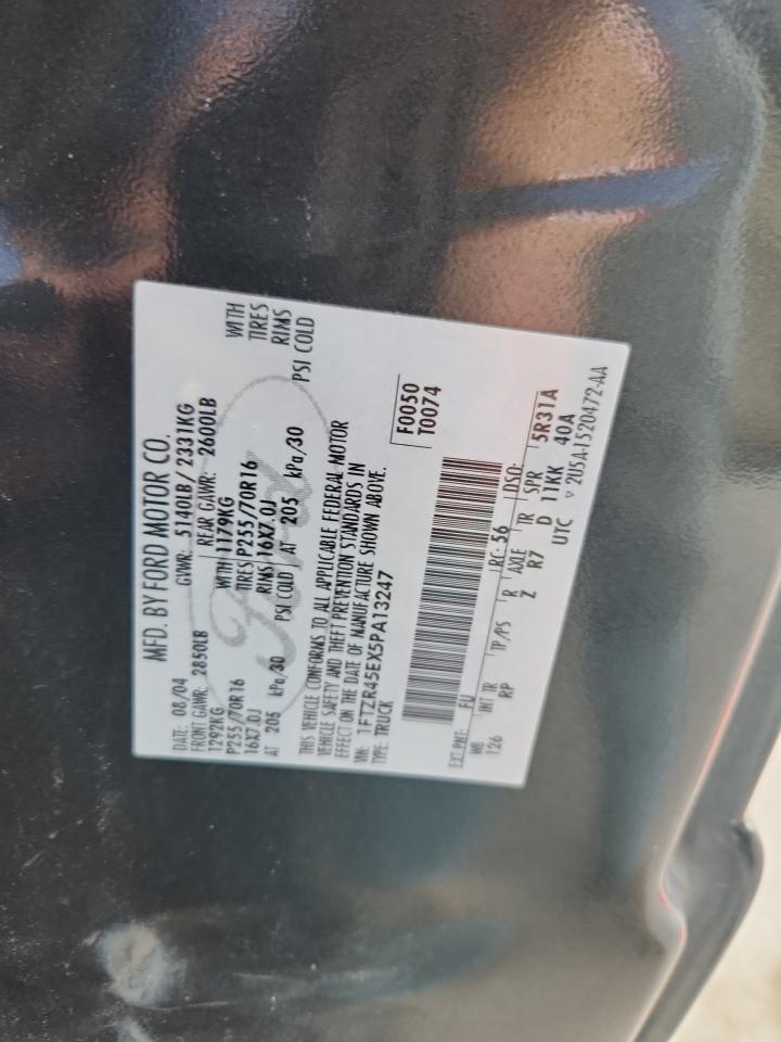 2005 Ford Ranger Super Cab VIN: 1FTZR45EX5PA13247 Lot: 93989845