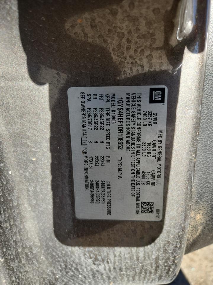 2013 Cadillac Escalade Esv Luxury VIN: 1GYS4HEF1DR108552 Lot: 91112075