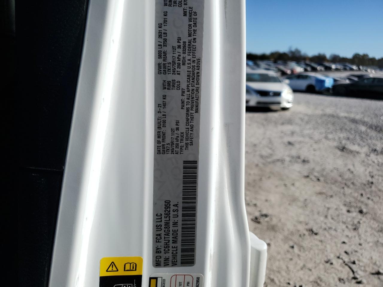 2021 Jeep Gladiator Sport VIN: 1C6HJTAG8ML562950 Lot: 91608665