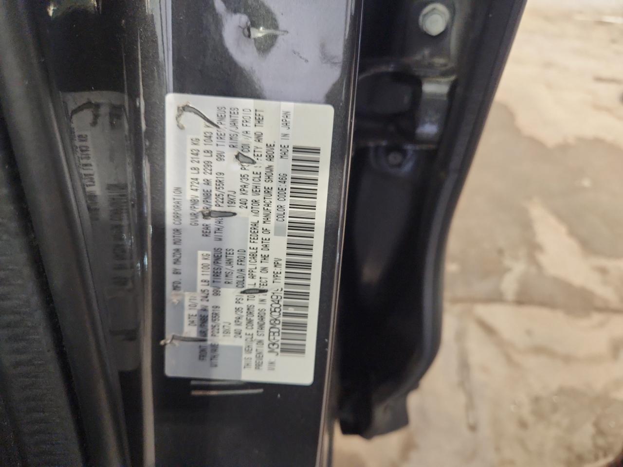 2019 Mazda Cx-5 Grand Touring VIN: JM3KFBDM8K0504919 Lot: 92024645