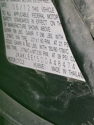 2013 KAWASAKI KL650 E  