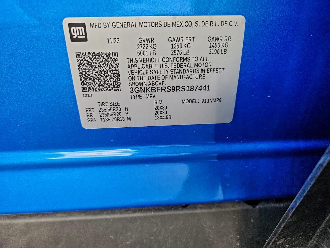 2024 Chevrolet Blazer Premier VIN: 3GNKBFRS9RS187441 Lot: 93225295