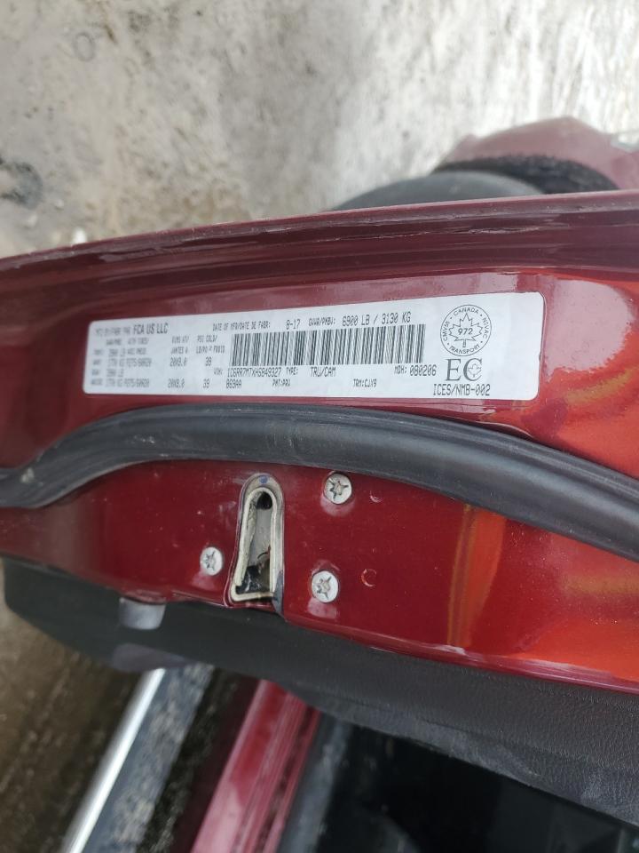 2017 Ram 1500 Sport VIN: 1C6RR7MTXHS849327 Lot: 92586475