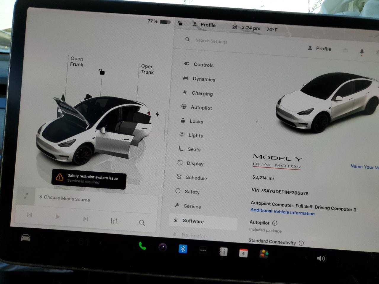 2022 Tesla Model Y VIN: 7SAYGDEF1NF396678 Lot: 91971935