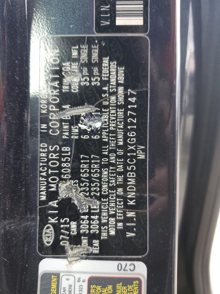 2016 Kia Sedona Lx VIN: KNDMB5C1XG6127147 Lot: 93323665