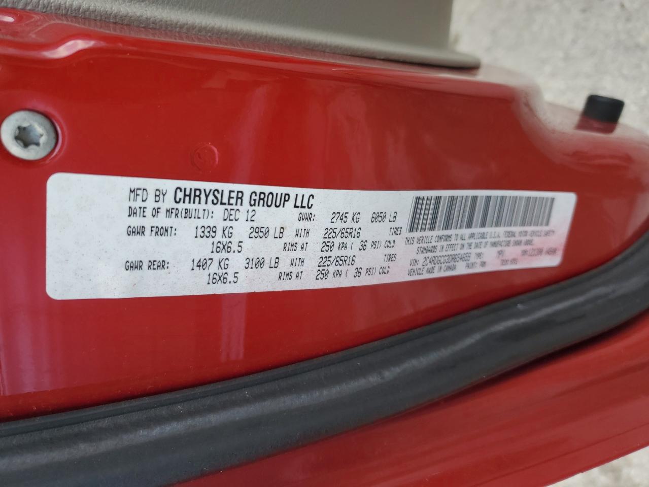 2013 Dodge Grand Caravan Sxt VIN: 2C4RDGCG3DR654659 Lot: 91604085