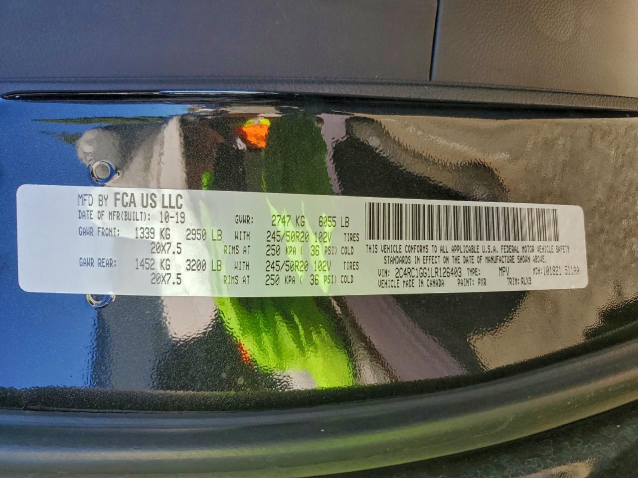 2020 Chrysler Pacifica Limited VIN: 2C4RC1GG1LR126403 Lot: 94106305