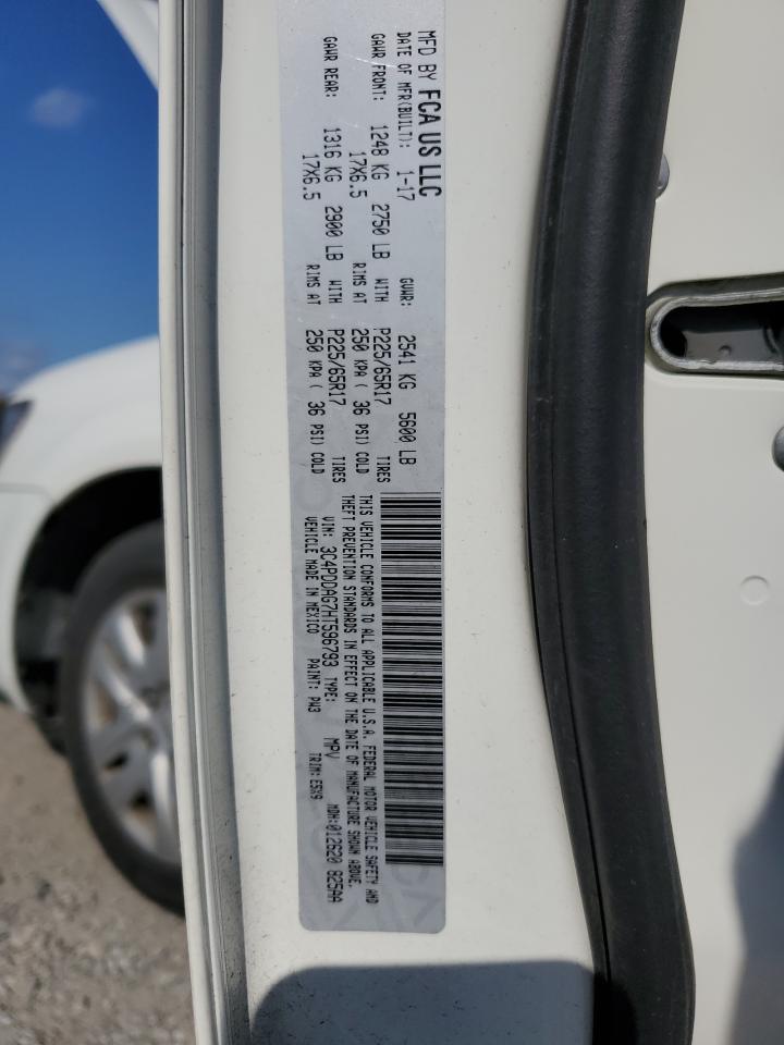 2017 Dodge Journey Se VIN: 3C4PDDAG7HT596793 Lot: 91912155