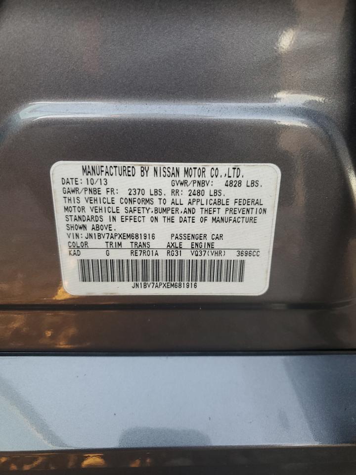 2014 Infiniti Q50 Base VIN: JN1BV7APXEM681916 Lot: 92357385