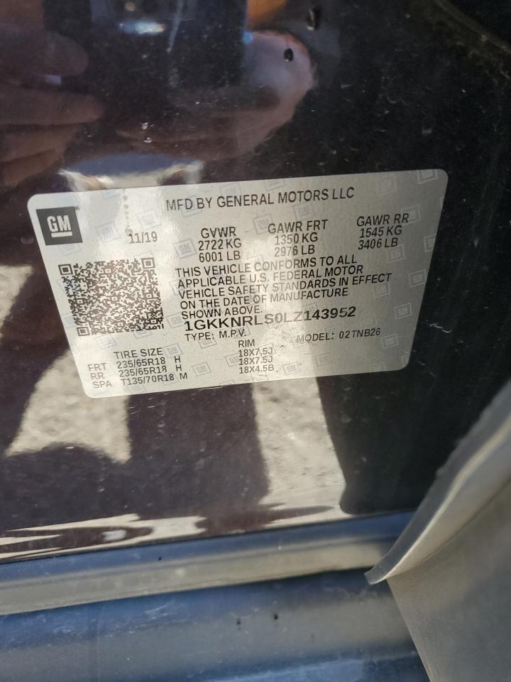 2020 GMC Acadia Sle VIN: 1GKKNRLS0LZ143952 Lot: 91250915