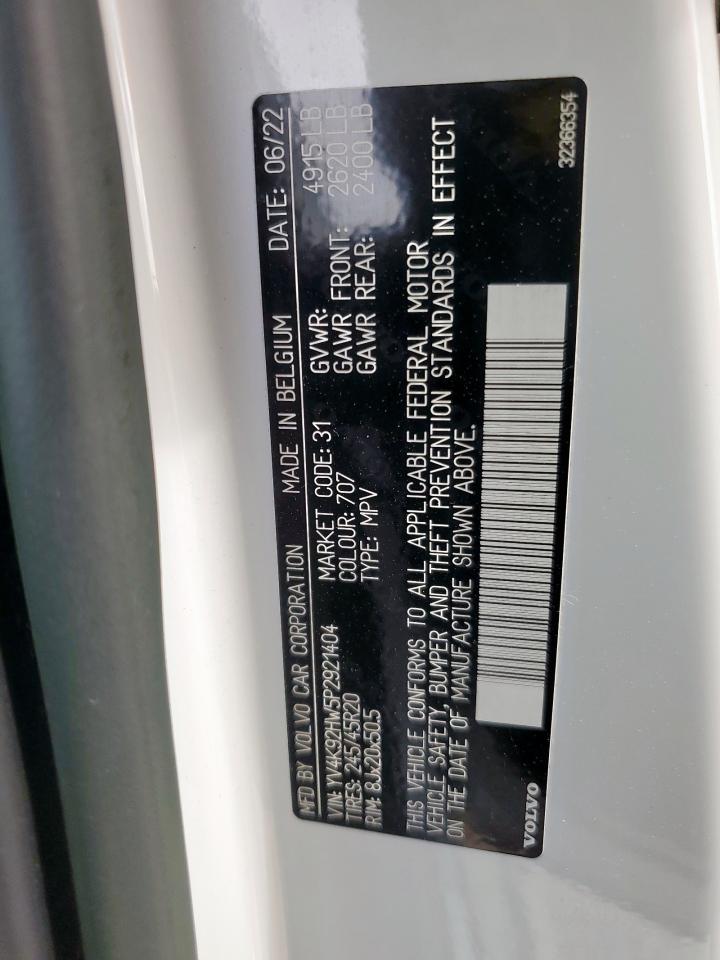 2023 Volvo Xc40 Plus VIN: YV4K92HW5P2921404 Lot: 93624075