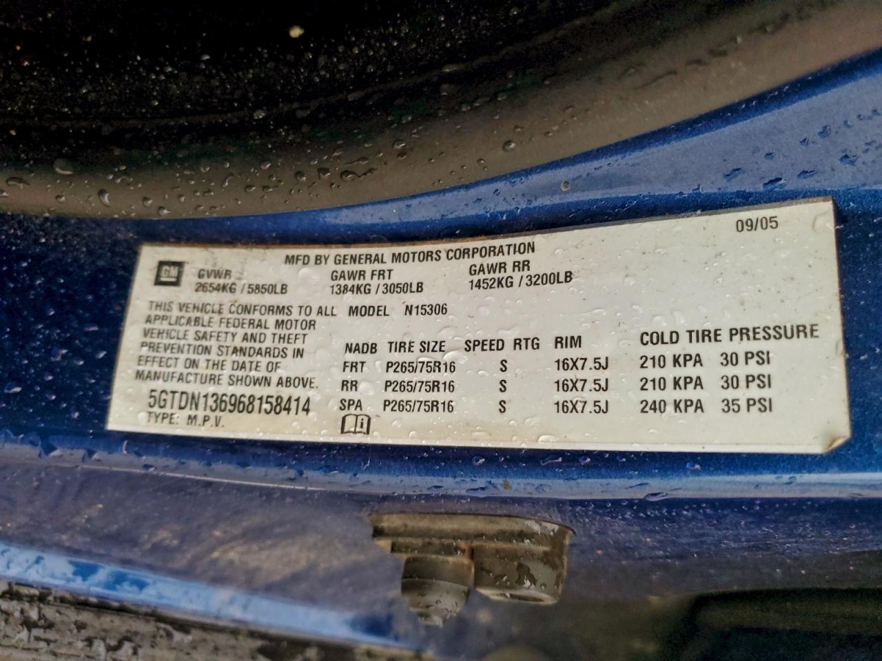 2006 Hummer H3 VIN: 5GTDN136968158414 Lot: 94441755