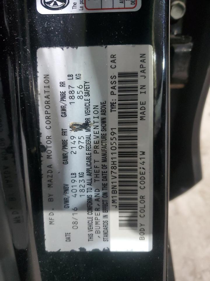 2017 Mazda 3 Touring VIN: JM1BN1V78H1105591 Lot: 91994945