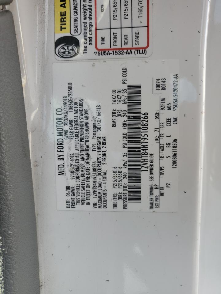 2009 Ford Mustang VIN: 1ZVHT84N195108266 Lot: 91052465