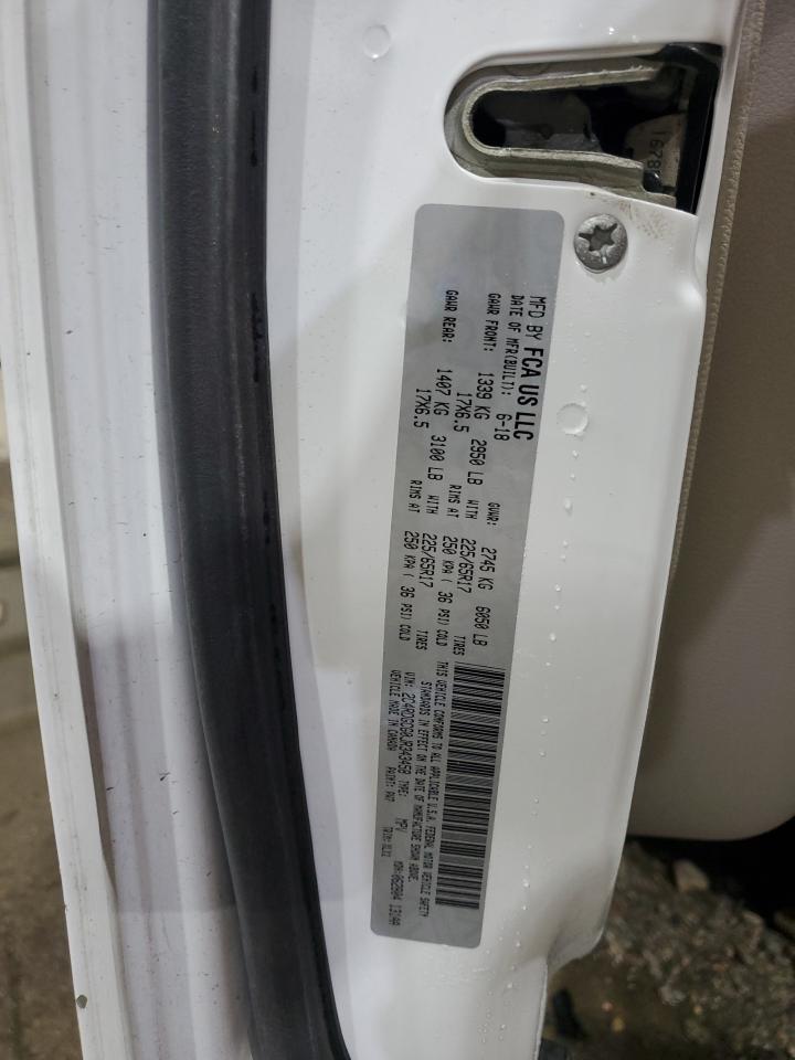 2018 Dodge Grand Caravan Sxt VIN: 2C4RDGCG0JR343458 Lot: 92265005