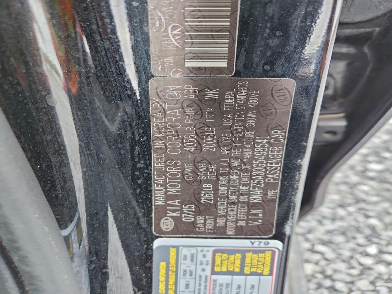 2016 Kia Forte Sx VIN: KNAFZ5A30G5498541 Lot: 93499315