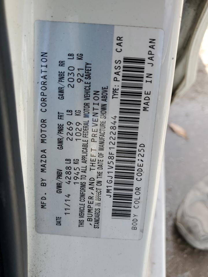 2015 Mazda 6 Touring VIN: JM1GJ1V58F1222844 Lot: 92179785